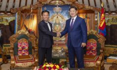 Монгол Улсын Ерөнхийлөгч У.Хүрэлсүх БНСВУ-ын Элчин сайдыг хүлээн авч уулзав