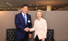 Монгол Улсын Ерөнхийлөгч У.Хүрэлсүх Европын Комиссын Ерөнхийлөгч Урсула фон дер Лайен-тэй уулзав