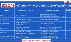 ТАНИЛЦ: Баярын өдрүүдээр ажиллах шинжилгээний цэгүүд