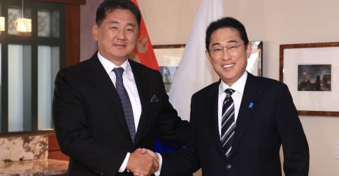 Монгол Улсын Ерөнхийлөгч У.Хүрэлсүх Япон Улсын Ерөнхий сайд Ф.Кишидатай уулзав