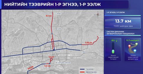 Таван чиглэлд автобусны нэгдүгээр эгнээг үе шаттай өргөтгөнө